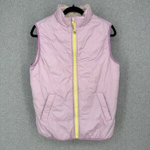 Athleta Girl Reversible So Toasty Sherpa Vest Size XL Light Purple White Warm